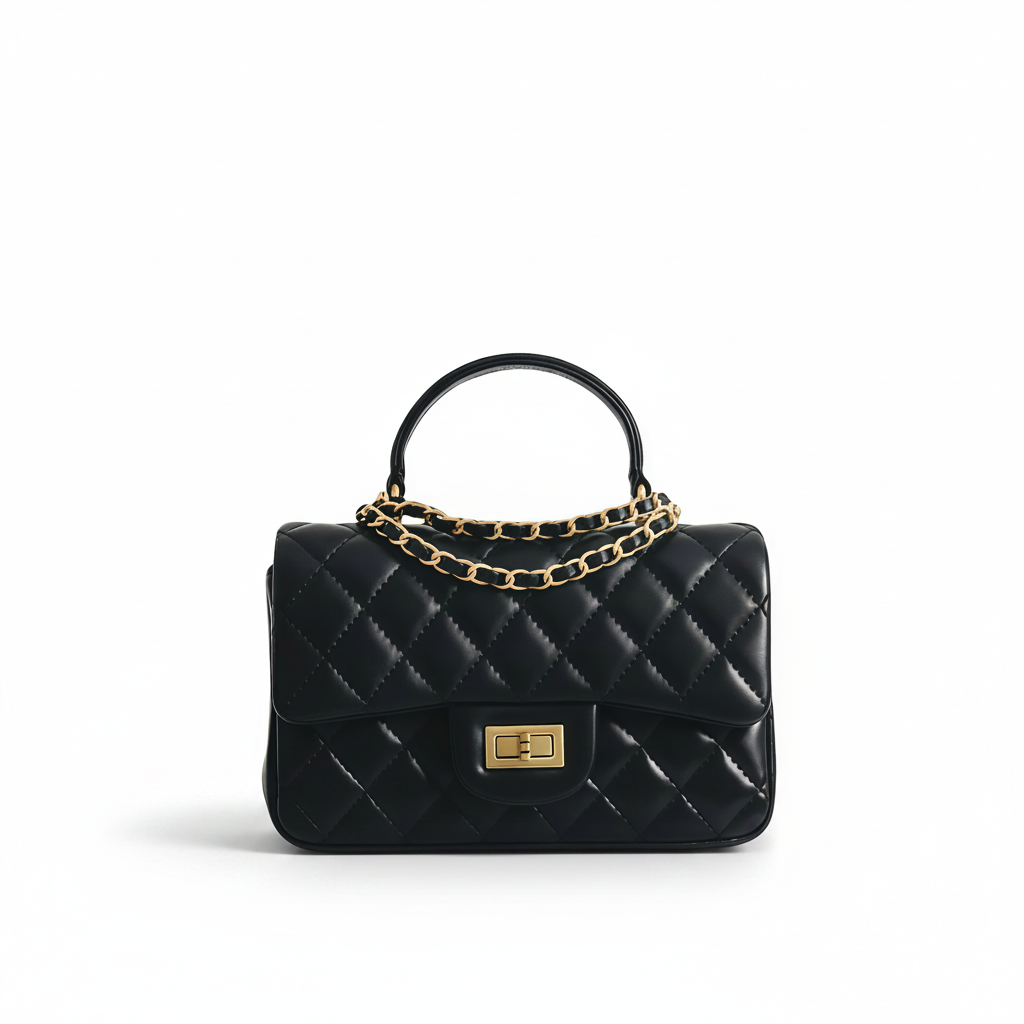 Quilted Leather Mini Bag – Shoulder & Handheld