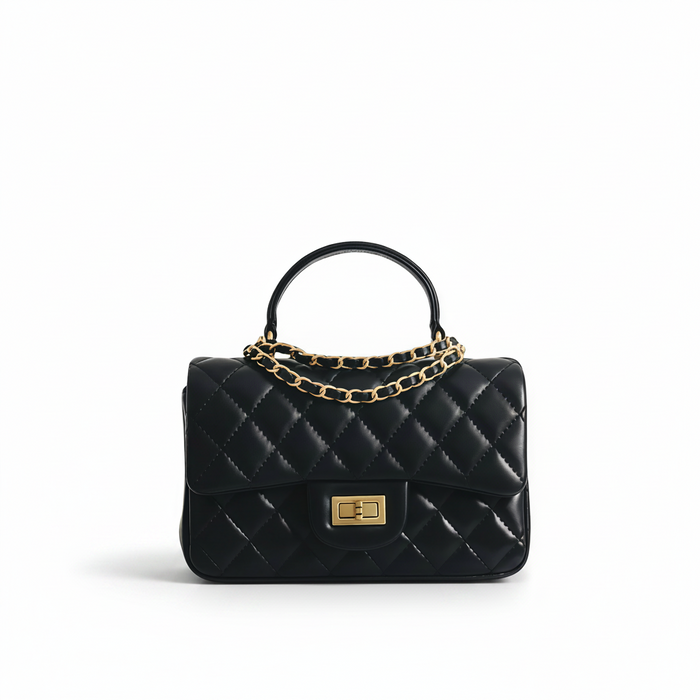Quilted Leather Mini Bag – Shoulder & Handheld
