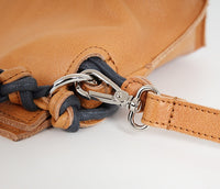 Women’s Woven Leather Dumpling Bag, Vintage Cowhide Handbag