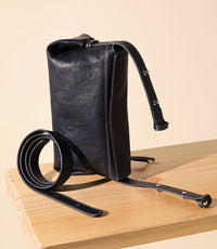 Full Grain Leather Small Crossbody Bag – Adjustable Shoulder & Top Handle
