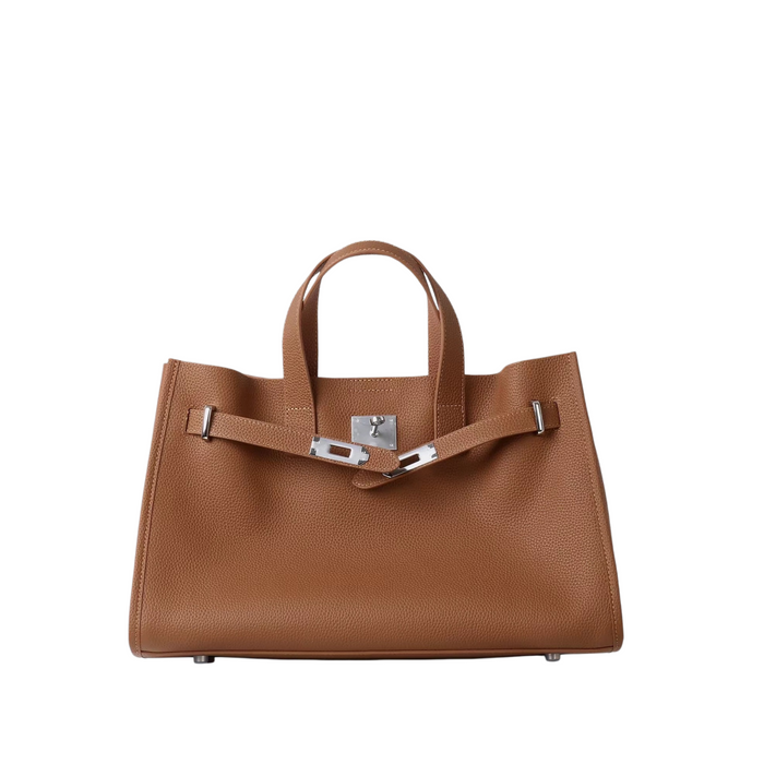 Premium Black Leather Work Tote – Handbag & Shoulder Bag
