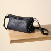 Full Grain Leather Small Crossbody Bag – Adjustable Shoulder & Top Handle