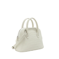 Croc-Embossed Leather Shell Bag – Mini Shoulder Crossbody