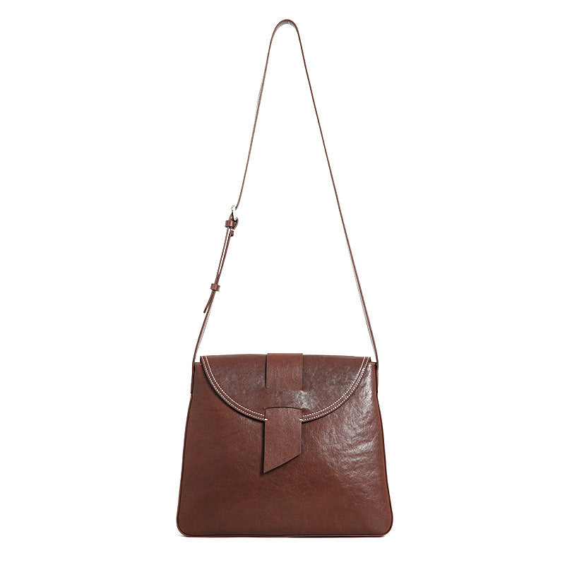 Women’s Genuine Leather Crossbody Bag – Coffee Shoulder Bag