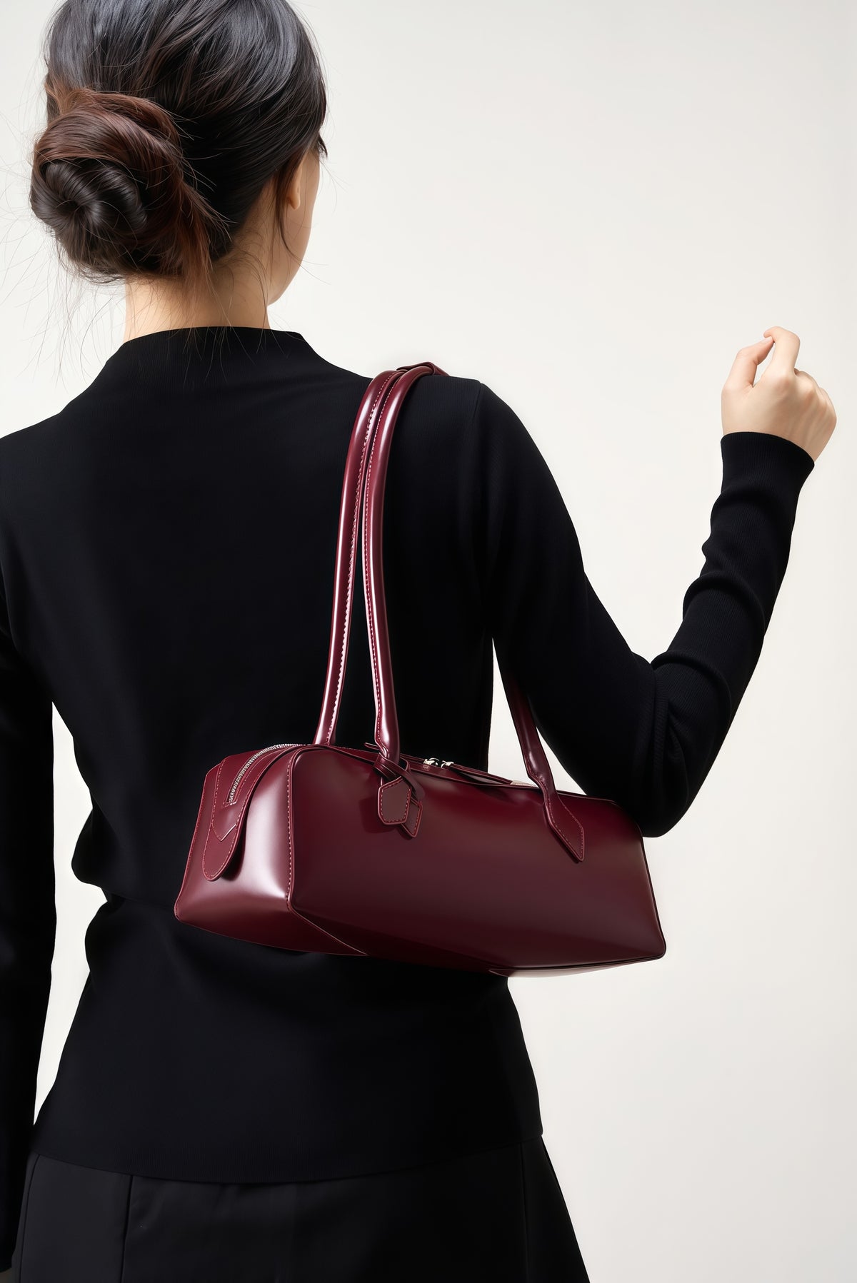 Leather Baguette Bag – Large Underarm Shoulder Bag