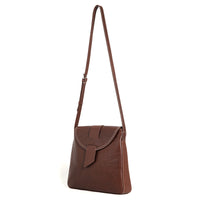 Women’s Genuine Leather Crossbody Bag – Coffee Shoulder Bag