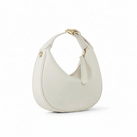 Minimal Half-Moon Bag – Leather Shoulder Crossbody