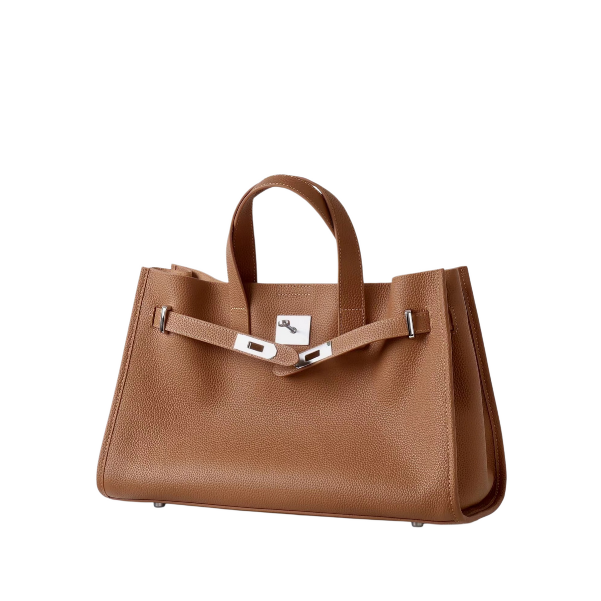 Premium Black Leather Work Tote – Handbag & Shoulder Bag