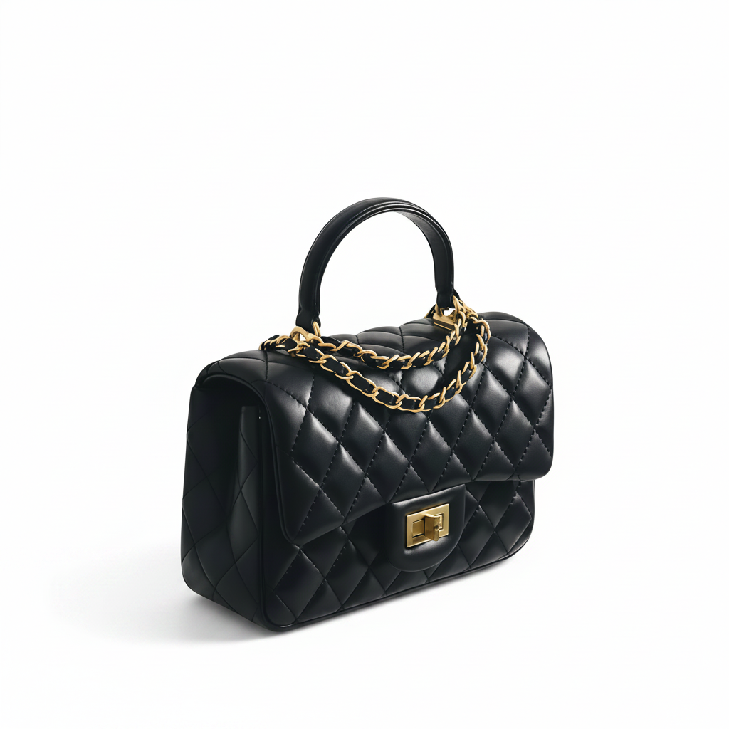 Quilted Leather Mini Bag – Shoulder & Handheld