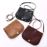 Minimal Leather Messenger Bag – Shoulder & Crossbody