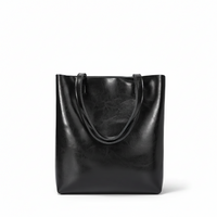 Waxed Cowhide Tote Bag – Large Capacity Shoulder Bag