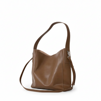 Soft Leather Bucket Bag – Large Shoulder Crossbody