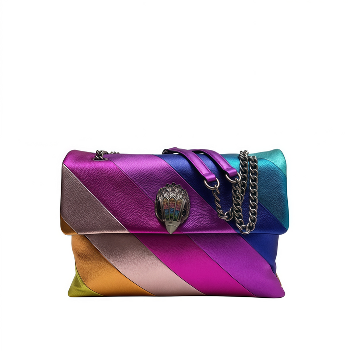 Color Block Leather Flap Bag – Shoulder & Crossbody