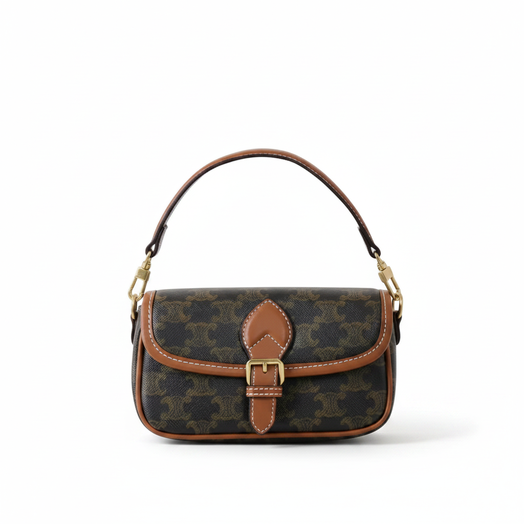 Mini Leather Baguette – Chic Shoulder Bag