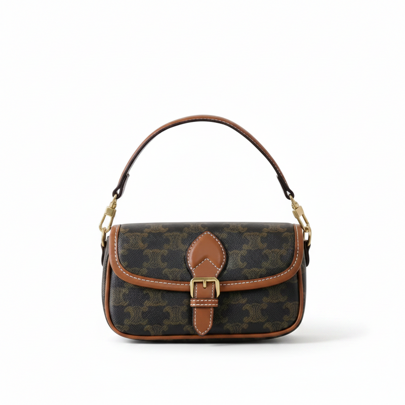 Mini Leather Baguette – Chic Shoulder Bag