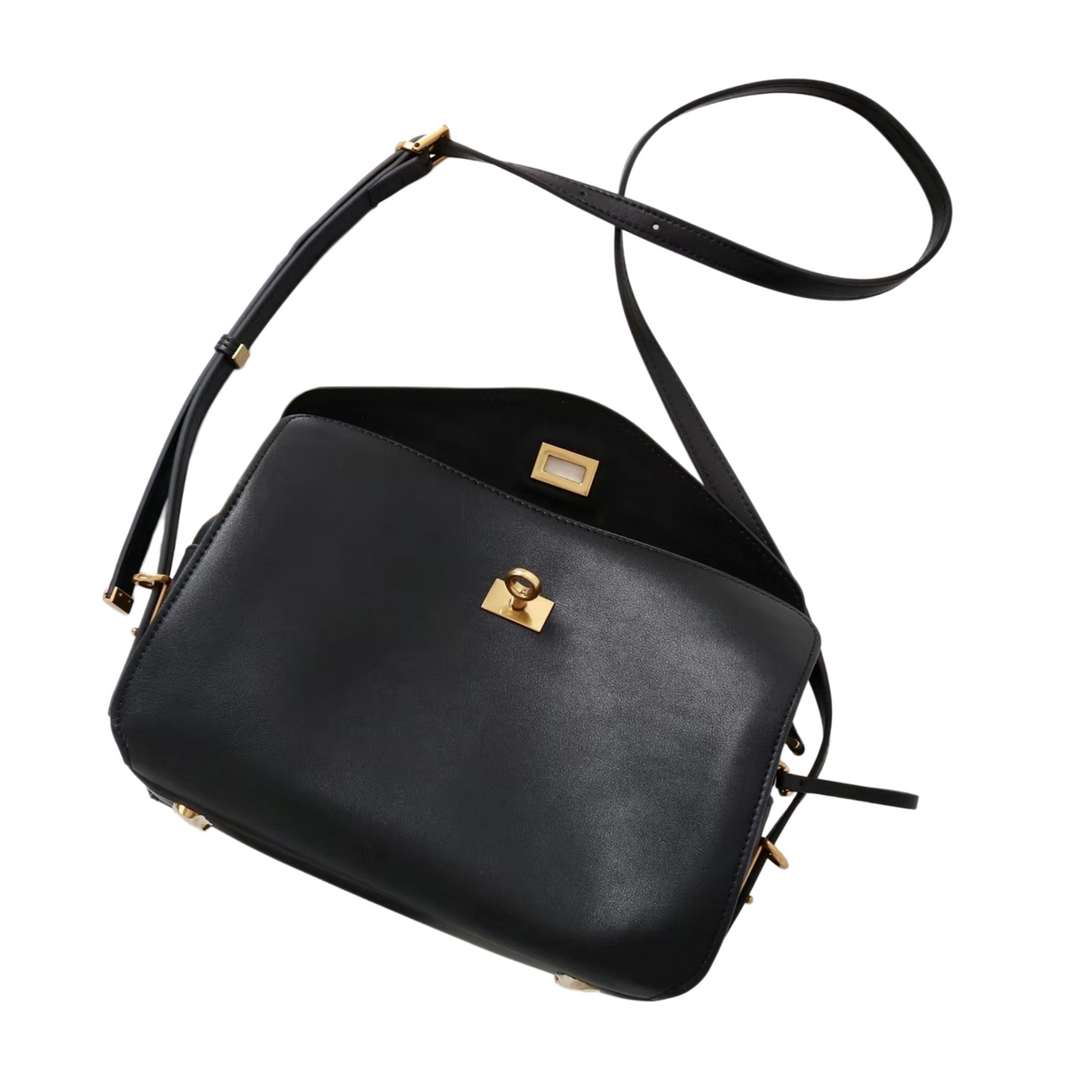 Soft Leather Pillow Shoulder Bag – Minimal Crossbody