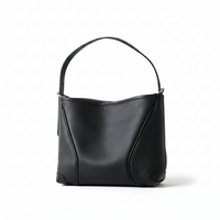 Color-Block Leather Bucket Bag – Shoulder & Handbag
