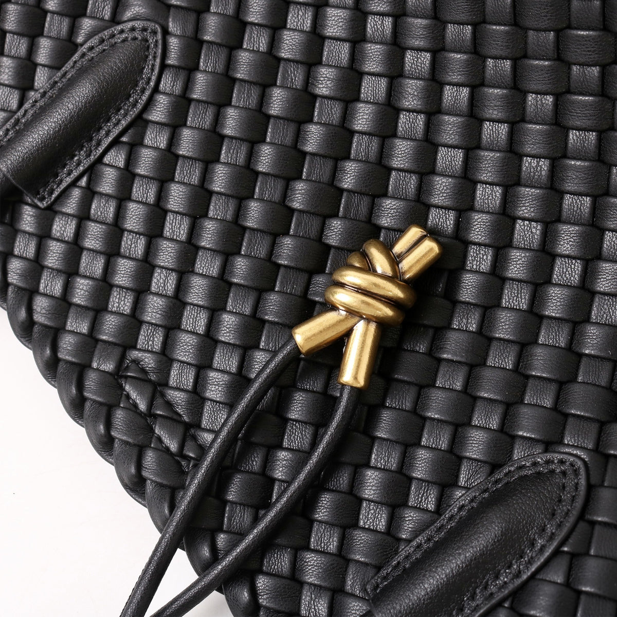 Woven Leather Tote Bag – Large Capacity Shoulder Bag
