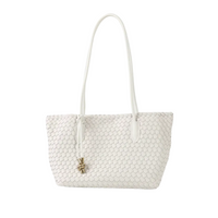 Woven Leather Tote Bag – Large Capacity Shoulder Bag