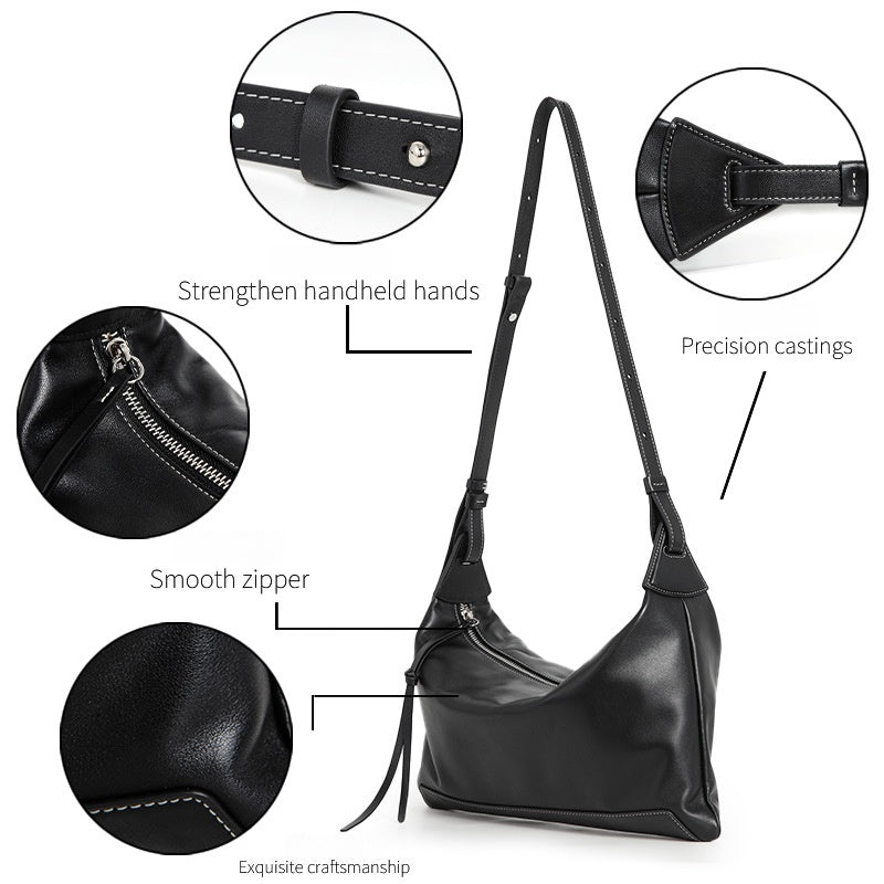 Women’s Soft Leather Tote – Shoulder & Crossbody Bag, 2026