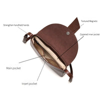 Women’s Genuine Leather Crossbody Bag – Coffee Shoulder Bag