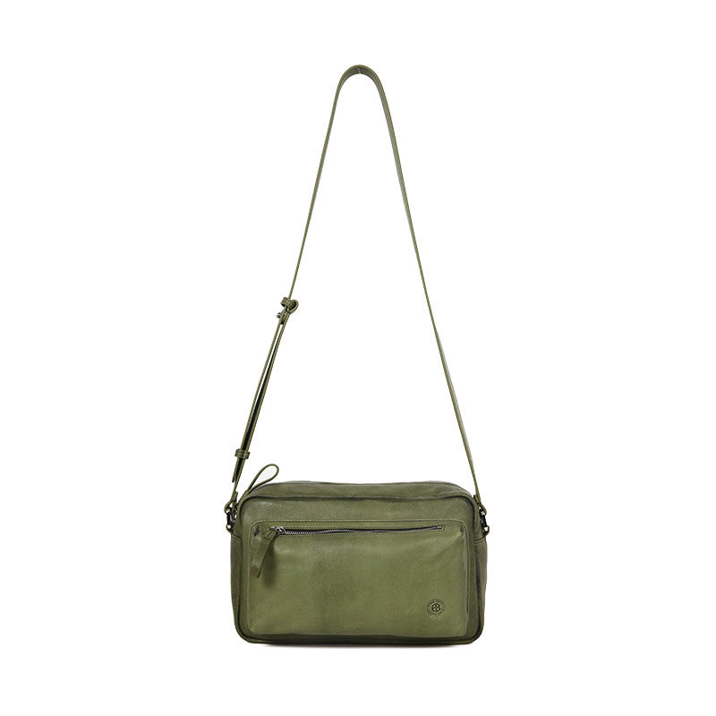 Genuine Leather Box Bag – Women’s Shoulder & Crossbody Bag, Large Capacity