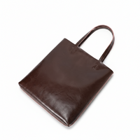 Waxed Cowhide Tote Bag – Large Capacity Shoulder Bag