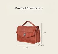 Women’s Genuine Leather Vintage Crossbody Bag, Top Grain Cowhide