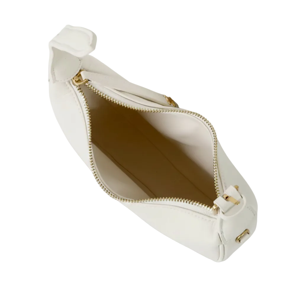 Minimal Half-Moon Bag – Leather Shoulder Crossbody