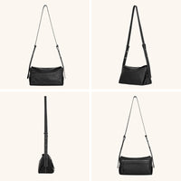 Full Grain Leather Small Crossbody Bag – Adjustable Shoulder & Top Handle