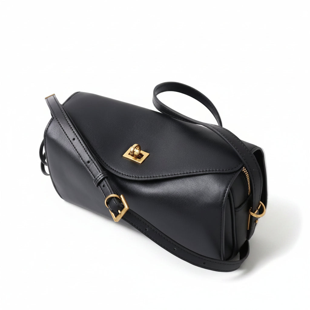 Soft Leather Pillow Shoulder Bag – Minimal Crossbody
