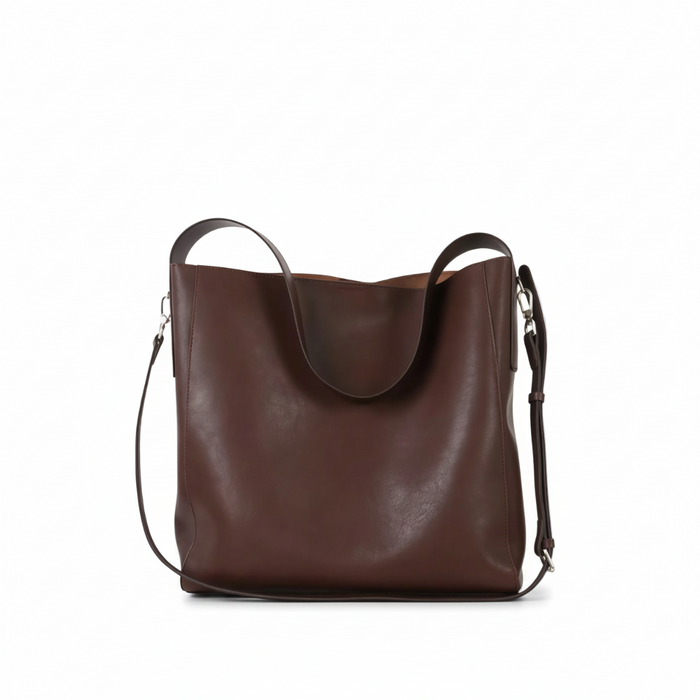 Soft Leather Bucket Bag – Large Shoulder Crossbody