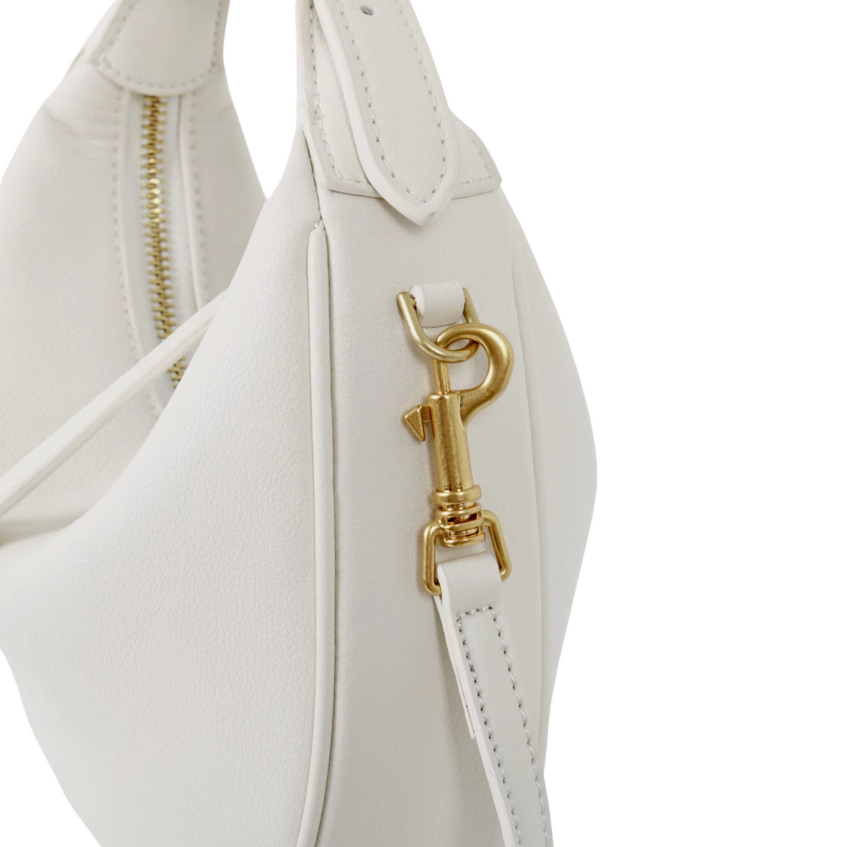 Minimal Half-Moon Bag – Leather Shoulder Crossbody