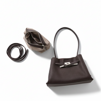 Mini Pebbled Leather Tote Bag – Structured Minimalist Shoulder Bag