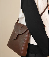 Women’s Genuine Leather Crossbody Bag – Coffee Shoulder Bag