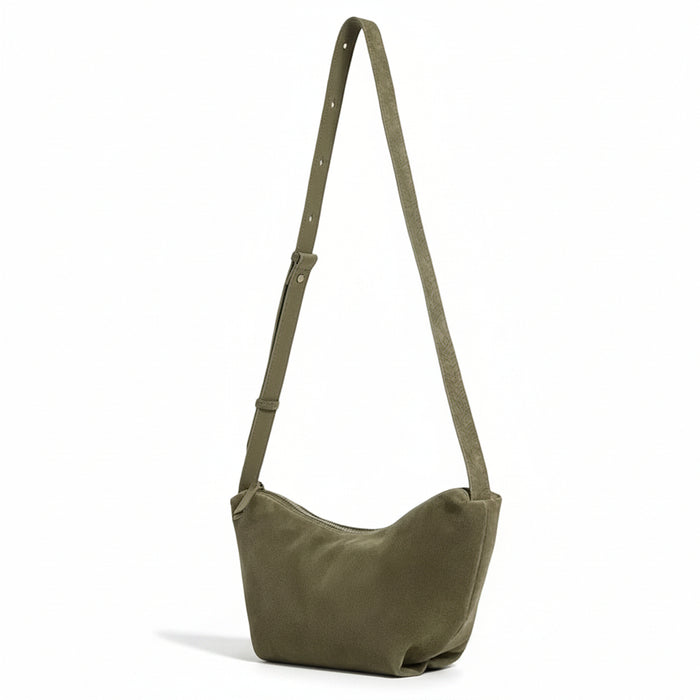 Winter Premium Leather Crescent Bag – Handbag & Crossbody for Women