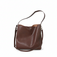 Soft Leather Bucket Bag – Large Shoulder Crossbody