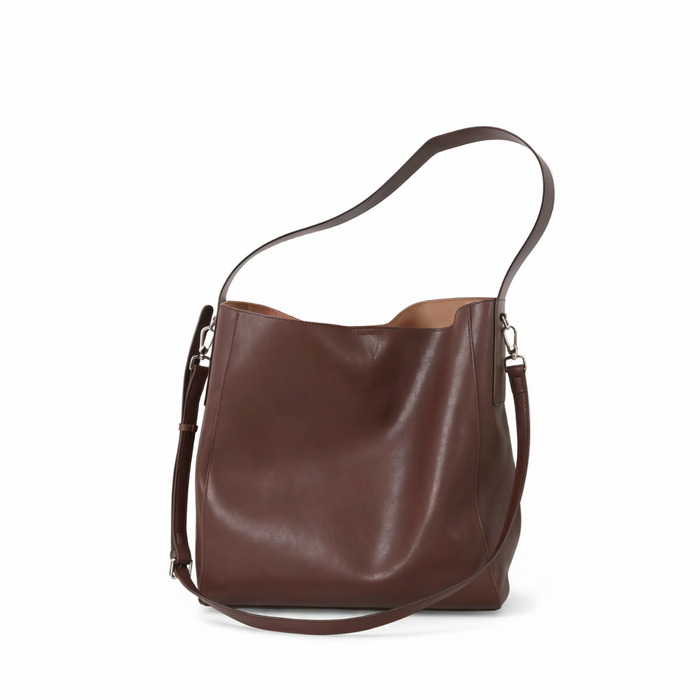 Soft Leather Bucket Bag – Large Shoulder Crossbody
