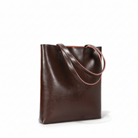 Waxed Cowhide Tote Bag – Large Capacity Shoulder Bag