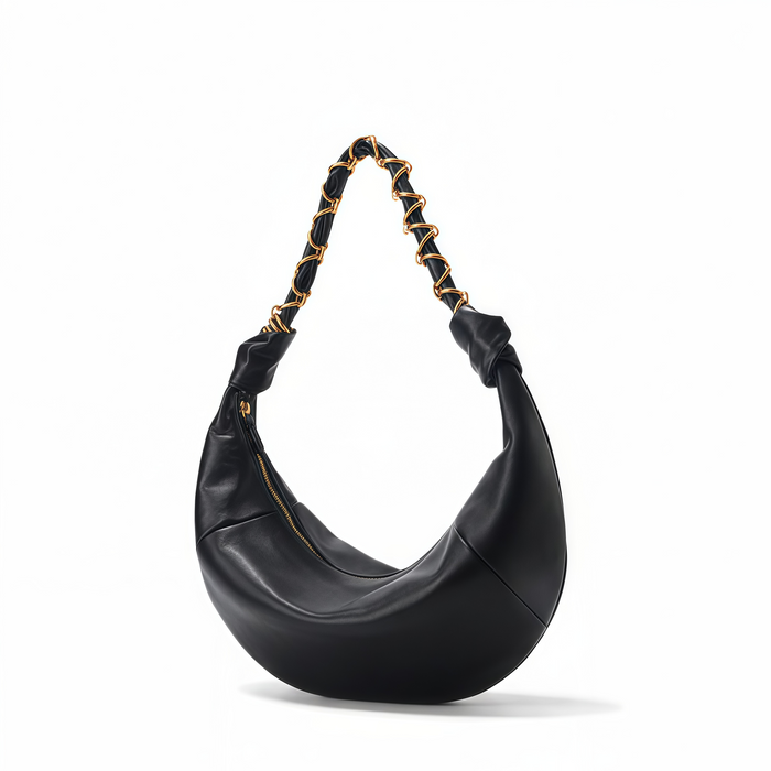 Lambskin Dumpling Bag – Minimal Shoulder Crossbody