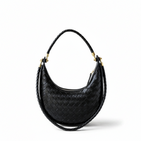 Woven Leather Crescent Bag – Shoulder Underarm Bag