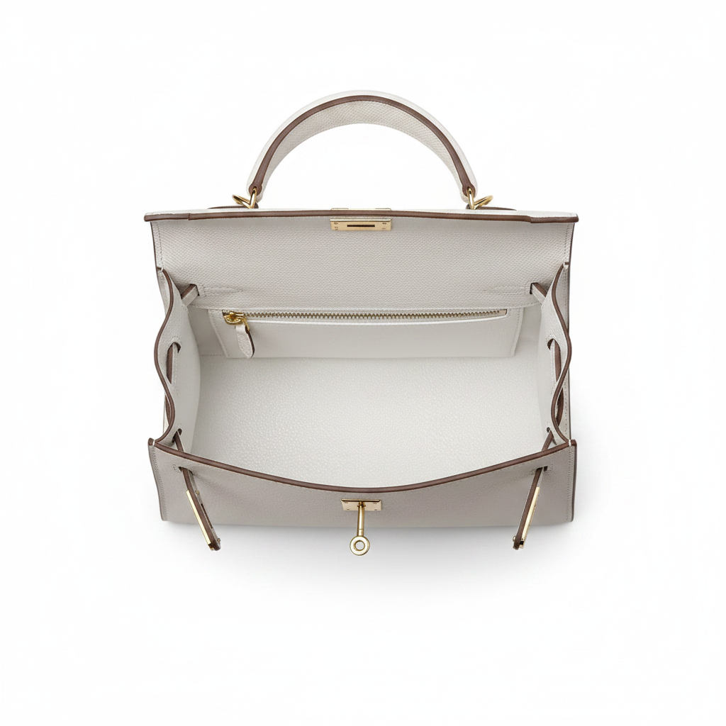 Leather Kelly Bag – Structured Shoulder Crossbody