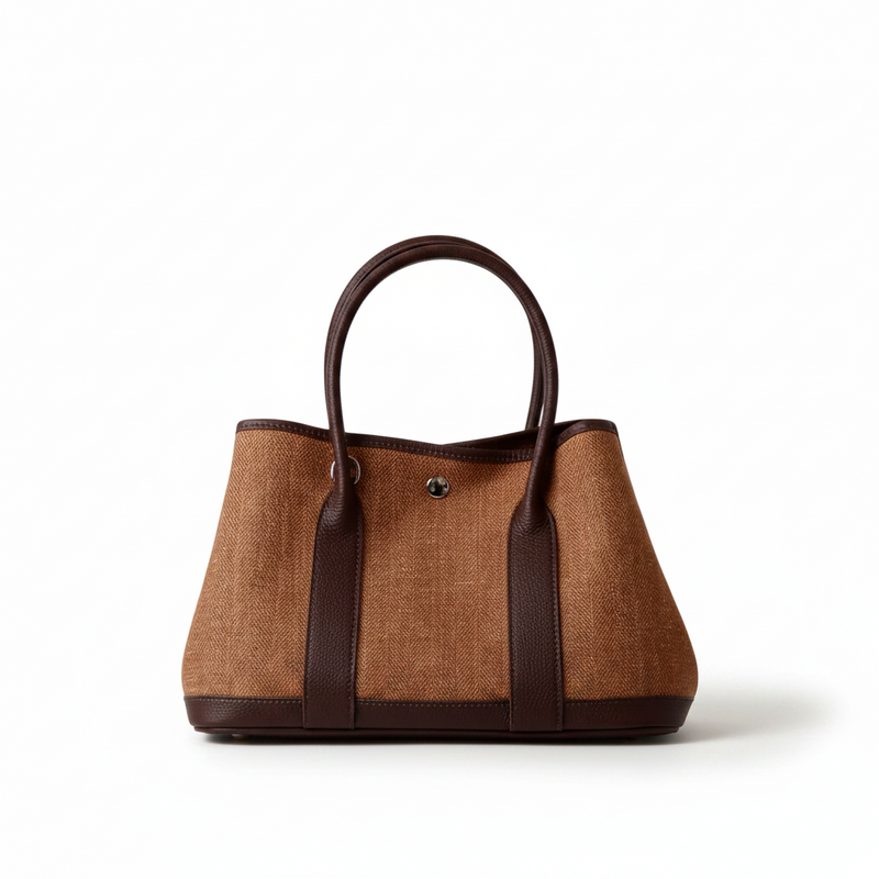 Wool & Cowhide Bucket Bag – Vintage Shoulder Tote
