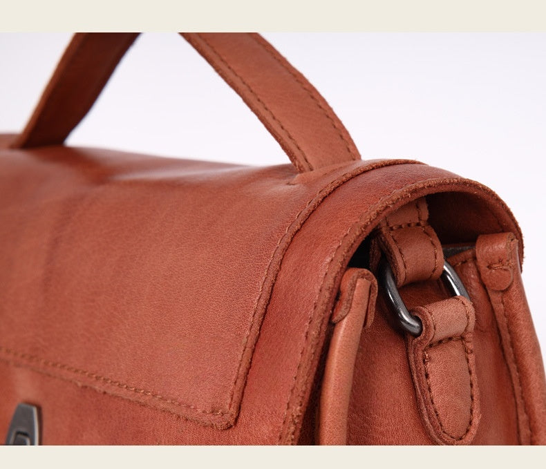 Women’s Genuine Leather Vintage Crossbody Bag, Top Grain Cowhide