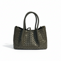 Woven Cowhide Shoulder Bag – Mini Crossbody Tote