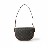 Vintage Monogram Saddle Shoulder Bag – Compact Leather Crossbody