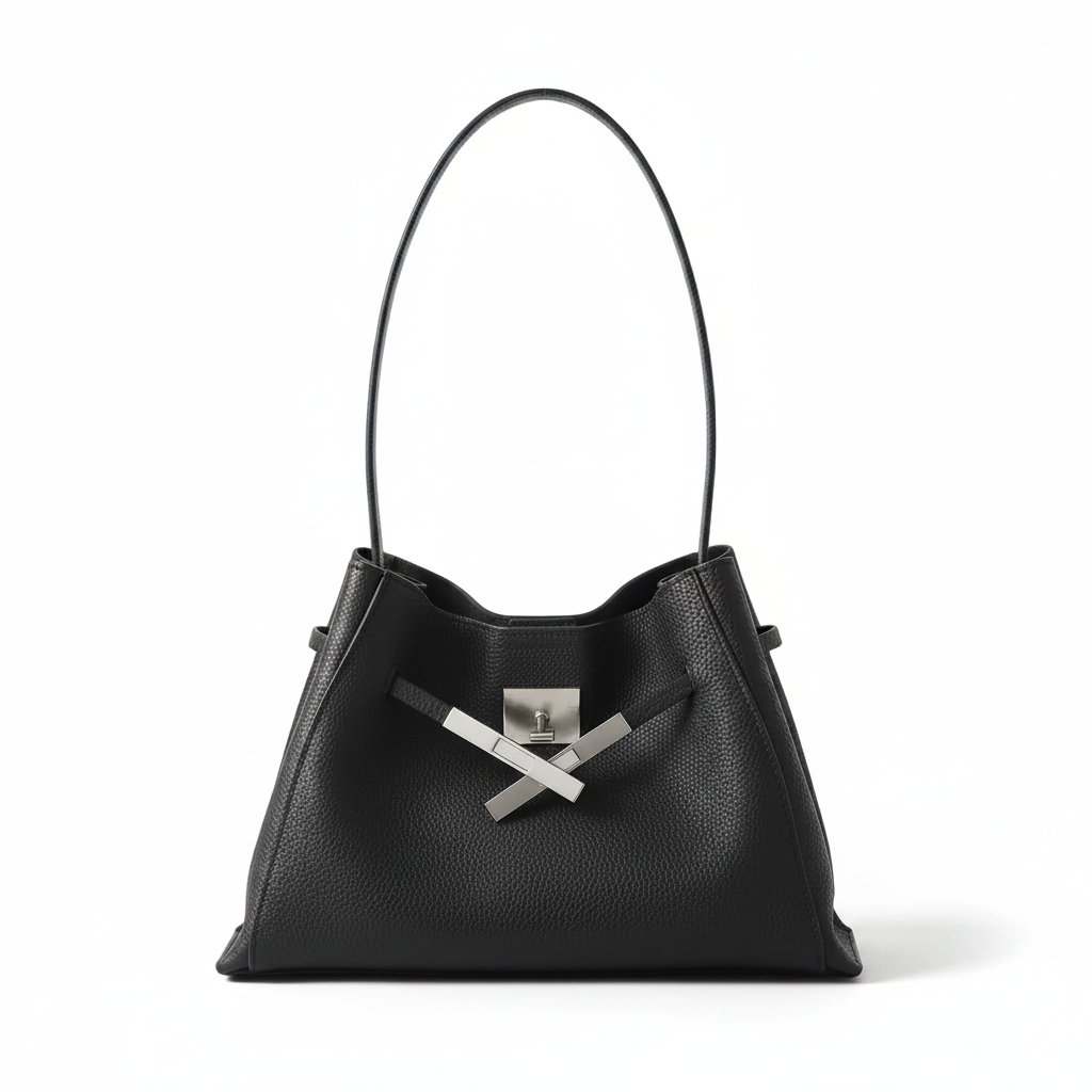 Mini Pebbled Leather Tote Bag – Structured Minimalist Shoulder Bag