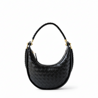 Woven Leather Crescent Bag – Shoulder Underarm Bag