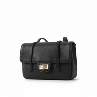 Pebbled Leather Mini Shoulder Bag – Structured Square