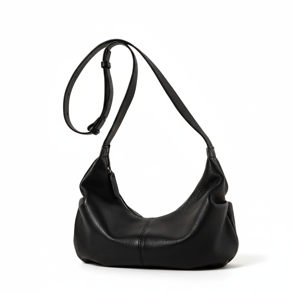 Cowhide Dumpling Bag – Minimal Shoulder Tote